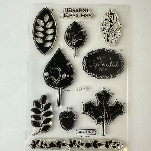 My Acrylix Stamps Set C1463 Harvest Happiness Seasons & Nature - Picture 1 of 2